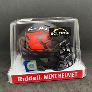 LOUISVILLE CARDINALS JAVIAN HAWKINS SIGNED SPEED ECLIPSE MINI HELMET JSA COA!!!!
